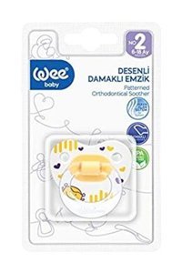 Wee Baby No:2 6-18 Ay+ Delikli Ortodontik Damaklı Silikon Emzik Çok Renkli