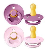 Bibs Colour 0-6 Ay Delikli Ortodontik Kiraz Uçlu Damaklı Kauçuk Emzik Mor