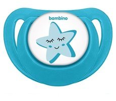 Bambino No:2 0-6 Ay Ortodontik Kiraz Uçlu Damaklı Silikon Emzik Bej
