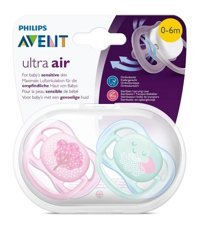 Philips Avent Ultra Air 0-6 Ay Kiraz Uçlu Silikon Emzik Açık Pembe-Krem