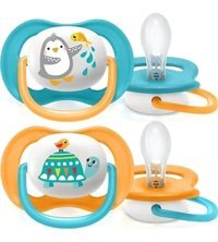 Philips Avent Ultra Air 6-18 Ay+ Ortodontik Kiraz Uçlu Damaklı Silikon 2'li Emzik Çok Renkli