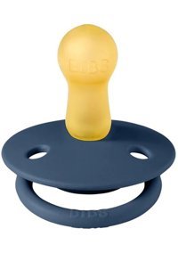 Bibs De Lux 0-6 Ay Delikli Kiraz Uçlu Kauçuk Emzik Mavi-Turuncu
