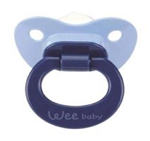 Wee Baby No:3 6-12 Ay Delikli Ortodontik Damaklı Silikon Emzik Lila-Yeşil