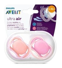 Philips Avent Ultra Air 6-18 Ay+ Delikli Kiraz Uçlu Silikon 2'li Emzik Pembe