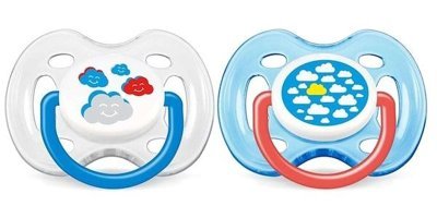 Philips Avent 0 Ay+ Ortodontik Kiraz Uçlu Damaklı Silikon 2'li Emzik Çok Renkli
