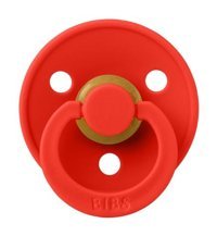 Bibs Colour 0-6 Ay Delikli Ortodontik Kiraz Uçlu Damaklı Kauçuk Emzik Kırmızı