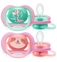 Philips Avent Ultra Air 4 Ay+ Kiraz Uçlu Silikon 2'li Emzik Mavi
