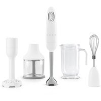Smeg 50's Style Plastik Hazneli Çift Bıçaklı 6'lı El Blender Seti Beyaz
