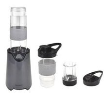 Bambum Sporty 600 ml Plastik Hazneli Buz Kırıcılı Turbolu 4 Bıçaklı Kişisel 4'lü Smoothie Blender Gri
