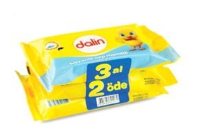 Dalin Hijyenik 15 Yaprak 3'lü Paket Islak Mendil