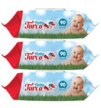 Baby Turco Klasik 90 Yaprak 3'lü Paket Islak Bebek Havlusu