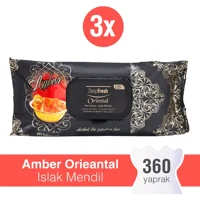 Deep Fresh Oriental Amber 120 Yaprak 3'lü Paket Islak Mendil