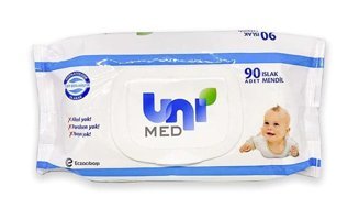 Uni Med 90 Yaprak 3'lü Paket Islak Mendil