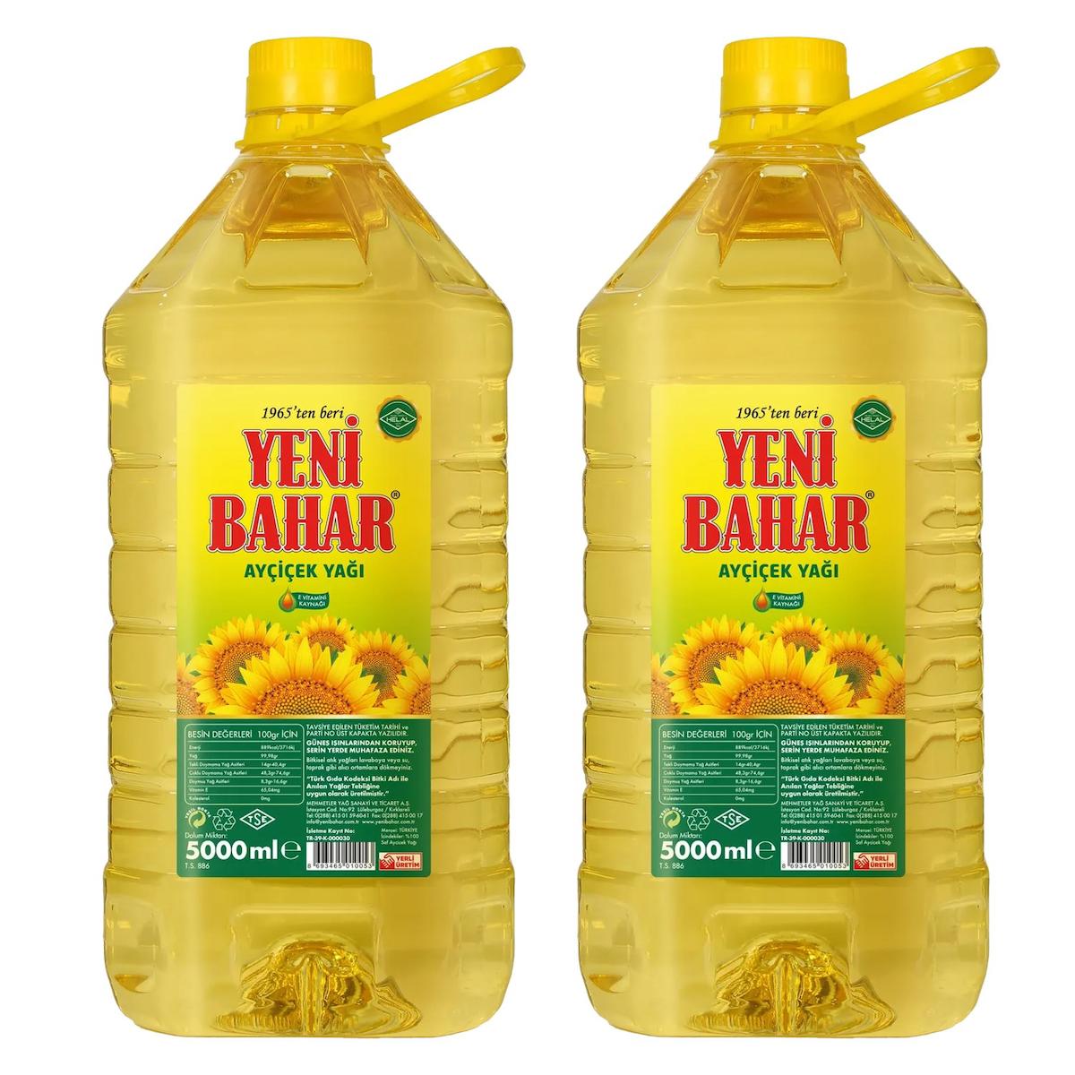 Yeni Bahar Pet Ayçiçek Yağı 2x5 lt