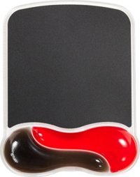 Kensington 62402 Duo Bilek Destekli Memory Foam Fare Pedi, Kırmızı/Siyah