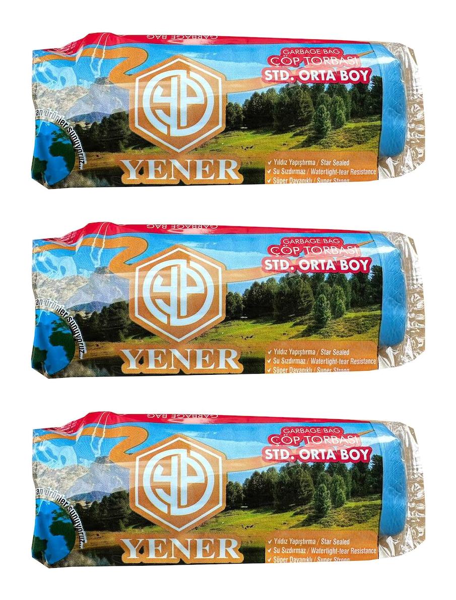 Yener Orta Boy 55x60 cm Çöp Poşeti 60 Adet Mavi