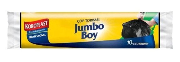 Koroplast Jumbo Boy 80x110 cm Çöp Poşeti 6x10 Adet Siyah