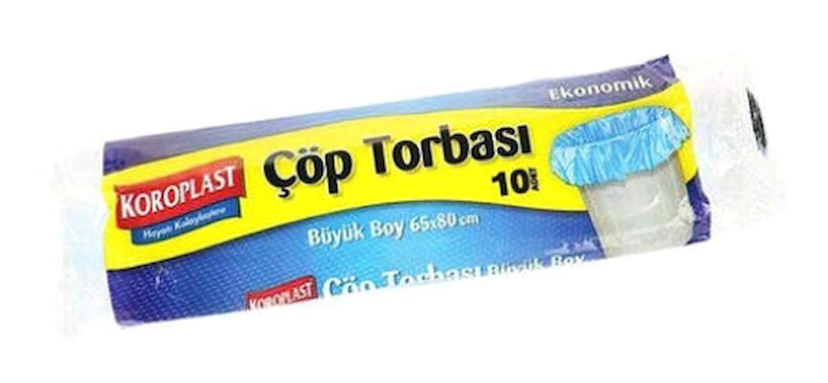 Koroplast Büyük Boy 65x80 cm Çöp Poşeti 24x10 Adet Siyah
