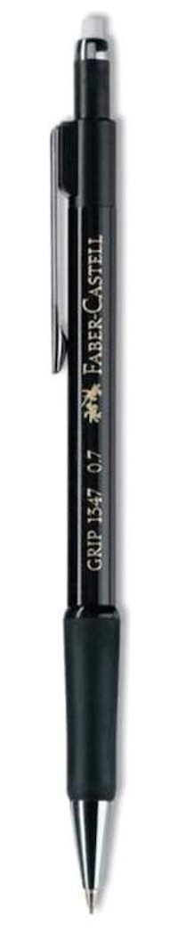 Faber-Castell 1347 99 Silgili Plastik Metalik Siyah 0.7 mm Uçlu Versatil Kalem