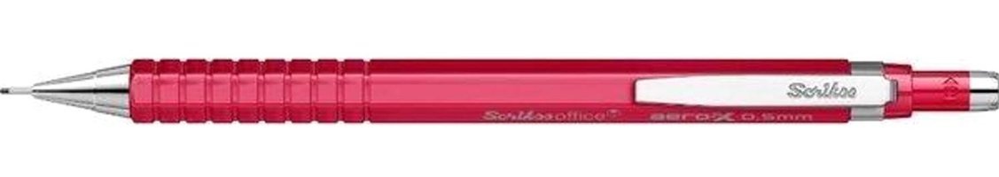Scrikss Office Aero-X Silgili Metal Neon Kırmızı 0.5 mm Uçlu Versatil Kalem