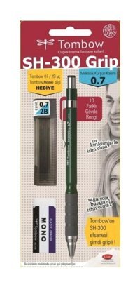 Tombow Silgili Plastik Metalik Yeşil 0.7 mm Uçlu Versatil Kalem Seti