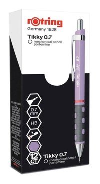Rotring Tikky Silgili Plastik Metalik Mor 0.7 mm Uçlu Versatil Kalem