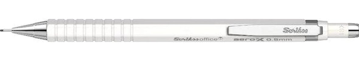 Scrikss Office Aero-X Silgili Metal Metalik Beyaz 0.5 mm Uçlu Versatil Kalem