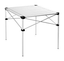 Argeus 54001 73x54 cm Tabureli Dikdörtgen Alüminyum Katlanır Kamp Masası Kırmızı