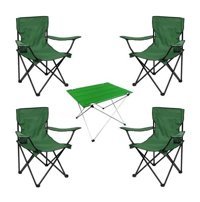 Cbtx Global 8249 56x42 cm Çantalı Kare Alüminyum Katlanır Kamp Masası Gri