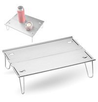 Argeus Rock 52x52 cm Tabureli Çantalı Kare Ahşap-Metal Katlanır Kamp Masası Gri