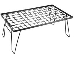 Asudehome 4 Kişilik 66x43 cm Tabureli Dikdörtgen Ahşap Katlanır Kamp Masası Gri