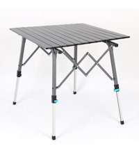 Asudehome 2 Kişilik 66x43 cm Tabureli Dikdörtgen Ahşap Katlanır Kamp Masası Gri