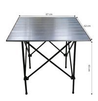 Aelius 49.5x39 cm Kare Plastik Katlanır Kamp Masası Yeşil
