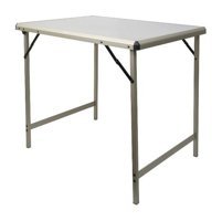 Bofigo 80x60 cm Kare Granit-Metal Katlanır Kamp Masası Lacivert