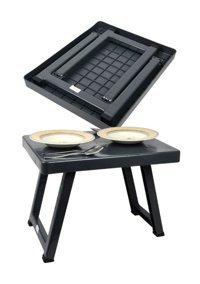 Cbtx Global 30x16 cm Yuvarlak Ahşap Katlanır Kamp Masası Kahverengi
