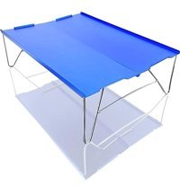 Andoutdoor French 80x60 cm Tabureli Dikdörtgen Alüminyum Katlanır Kamp Masası Turuncu