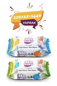 Alobaby Ekopack 120 Yaprak 12'li Paket Islak Mendil