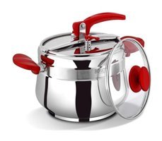 Bonera Special Düdüklü Kapak İndüksiyon Tabanlı 4 lt Düdüklü Tencere Kırmızı