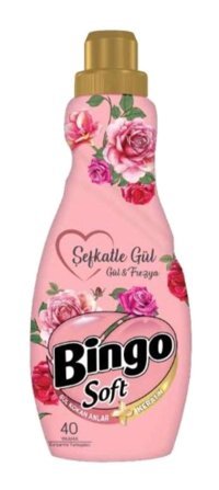 Bingo Soft Konsantre Gül - Frezya 40 Yıkama Yumuşatıcı 1 lt