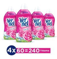 Vernel Max Konsantre Taze Gül 240 Yıkama Yumuşatıcı 4x1.44 lt