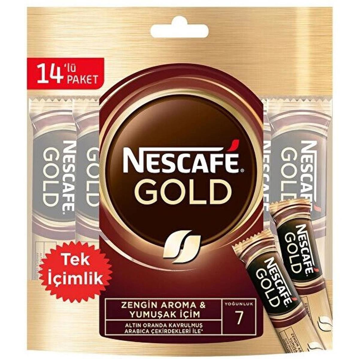 Nescafe Gold Paket Granül Kahve 14x2 gr