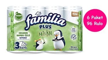 Familia Plus Natural 3 Katlı 96'lı Tuvalet Kağıdı