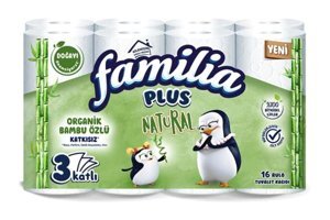 Familia Organik Bambu 3 Katlı 16'lı Tuvalet Kağıdı