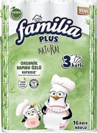 Familia Natural 3 Katlı 2x16'lı Rulo Kağıt Havlu