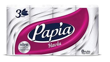 Papia Ultra Emici 3 Katlı 8'li Rulo Kağıt Havlu