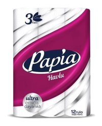 Papia Ultra Emici 3 Katlı 12x12 'li Rulo Kağıt Havlu