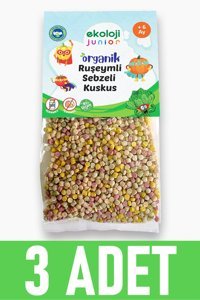 Ekoloji Market Organik Ruşeymli Sebzeli Kuskus Makarna 3x250 gr