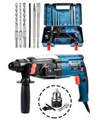 Assur Plus 850 W 4000 darbe/dk 4 kg Elektrikli Kırıcı Delici Matkap Kırmızı - Lacivert Otomatik Kafa + Vidalama 2-28 5 Parça Set