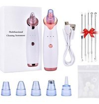 Forestbird 850 mAH Tüm Ciltler İçin 5 Başlıklı Fırçalı Silikon Elektrikli Titreşimli Vakumlu Yüz Temizleme Cihazı Beyaz