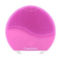 Comadones 200 mAH Tüm Ciltler İçin Tek Başlıklı Fırçalı Silikon Şarjlı Titreşimli Vakumlu Yüz Temizleme Cihazı Pembe